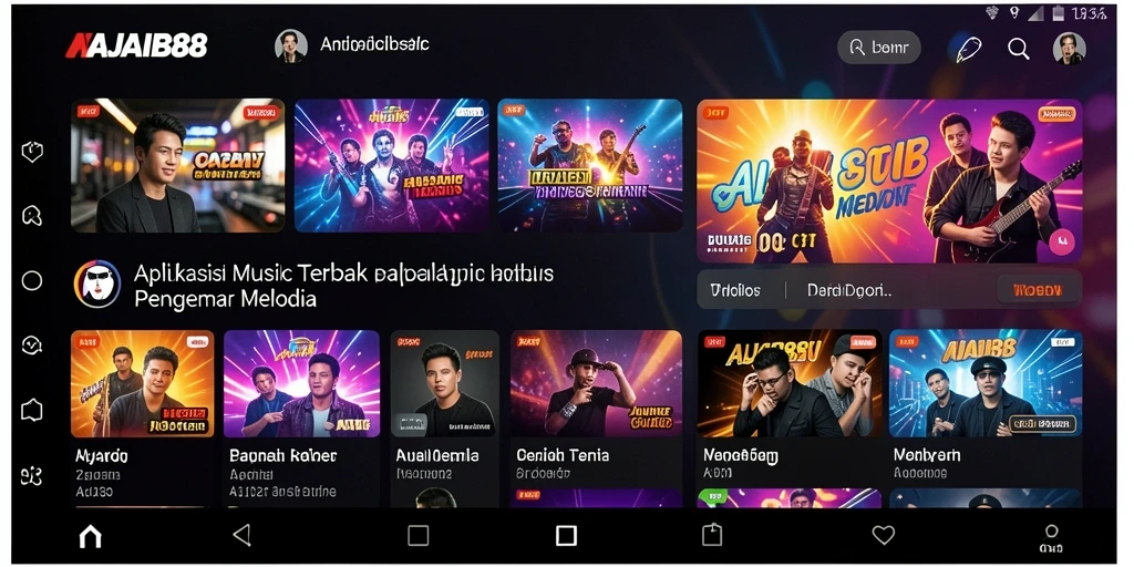 Tampilan gameplay AJAIB88 dengan berbagai lagu populer dan tantangan menarik.