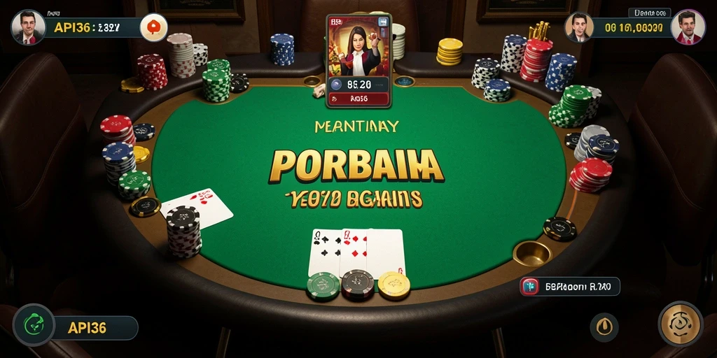 Tampilan screenshot gameplay API36 menampilkan aksi seru dalam permainan Poker.