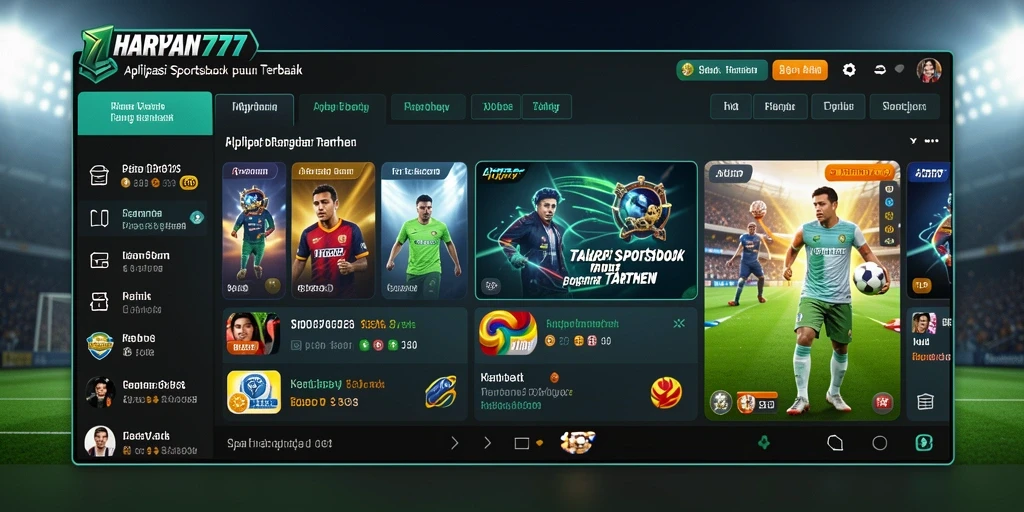 Tampilan menarik dari gameplay Sportsbook di HARAPAN777.