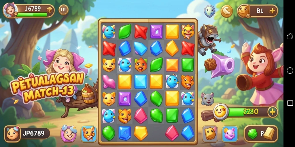 Tampilan gameplay seru dan penuh warna dalam JP6789.