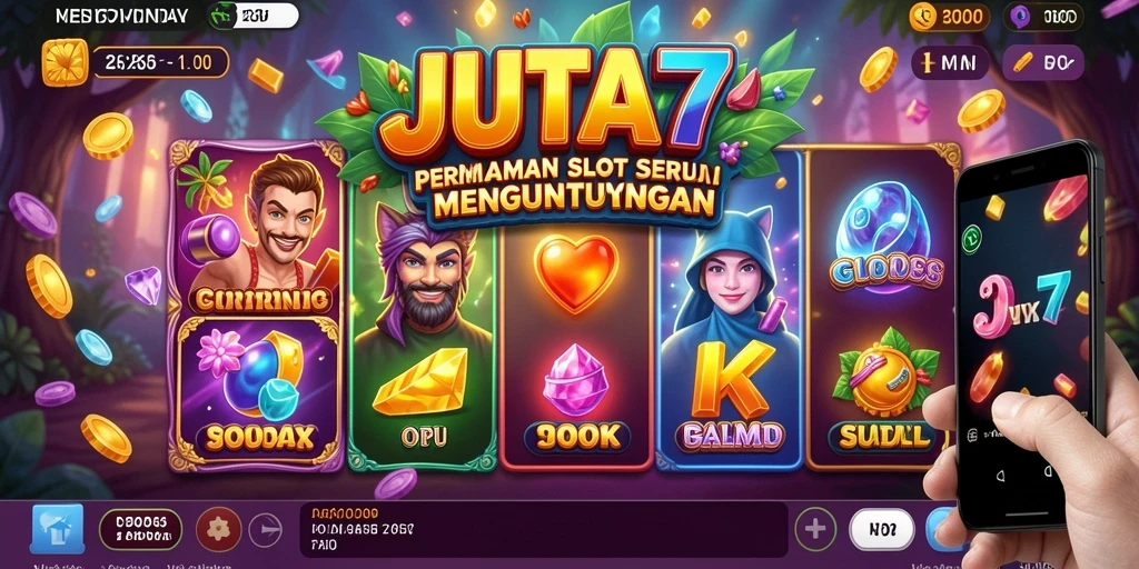 Tampilan gameplay Slot JUTA7 yang menarik dan memukau.