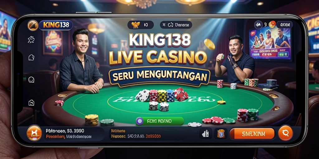 Tampilan menarik saat bermain Live Casino di KING138.