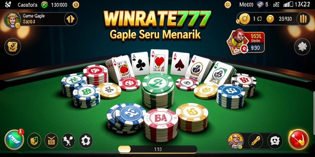 Screenshot gameplay yang menunjukkan keasyikan bermain Gaple.