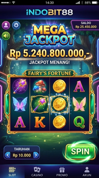 Tampilan utama dari aplikasi indobit88 yang user-friendly.